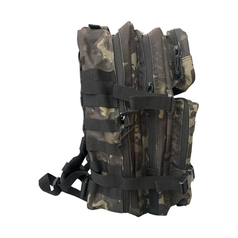 Highland Tactical Roger Backpack Camo MOLLE Rucksack Bug Out Hiking Expandable